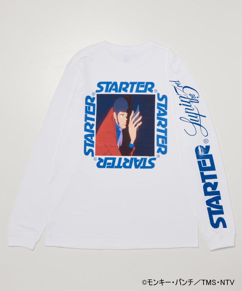 42.スターターロングＴシャツ 【ルパン】 白（LL）/ Starter long T-shirt Lupin printed (LL)
