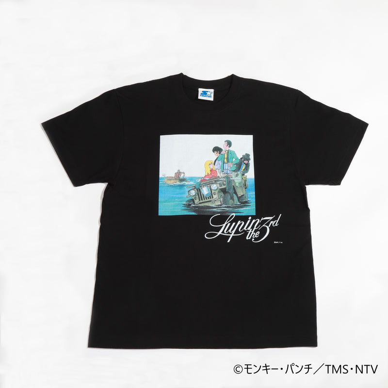 68.スターターＴシャツ 【大塚康生】②ルパンFと銭形 水上（L）/ Starter T-shirt [Yasuo Otsuka] ② (Lupine F and Zenigata) printed(M)