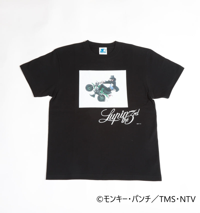 65.スターターＴシャツ 【大塚康生】①次元とバイク（L）/ Starter T-shirt [Yasuo Otsuka] ① (jigen&Bike) printed(L)