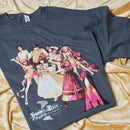 STEINS;GATE 因果旋律のシンフォニー  レコードジャケットTシャツ チャコール　※7月中旬お届け